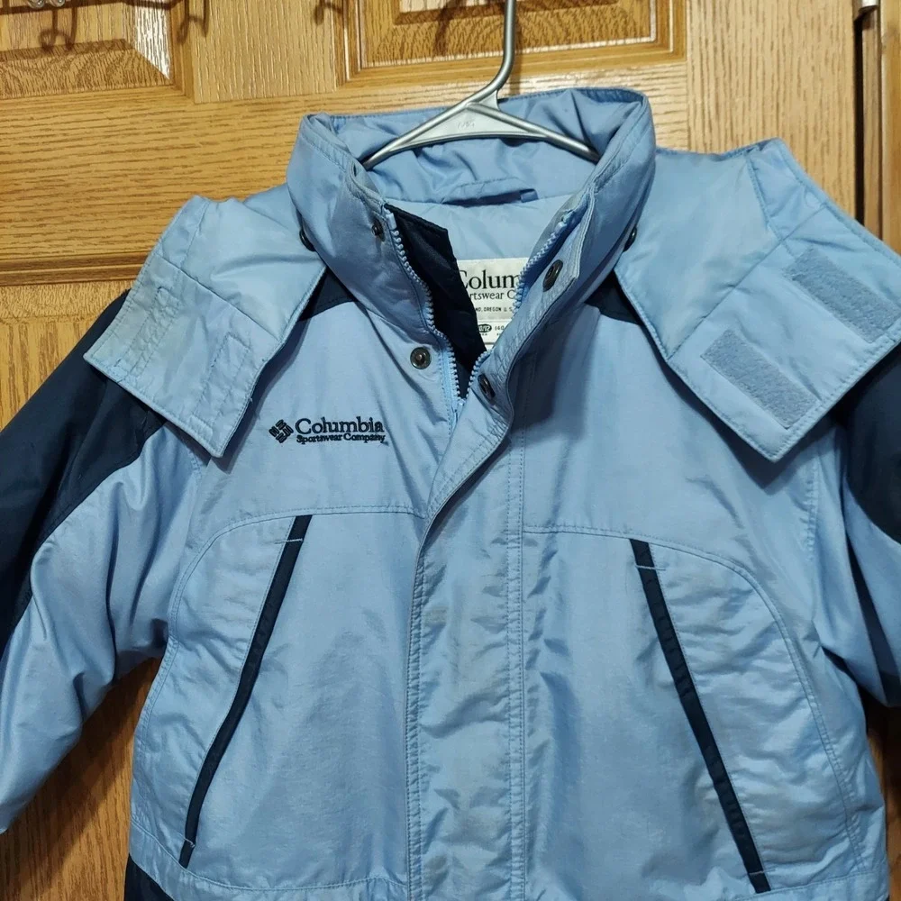 Columbia Jacket Youth‎ 10/12 Blue Gray Insulated Winter Ski Snow Coat